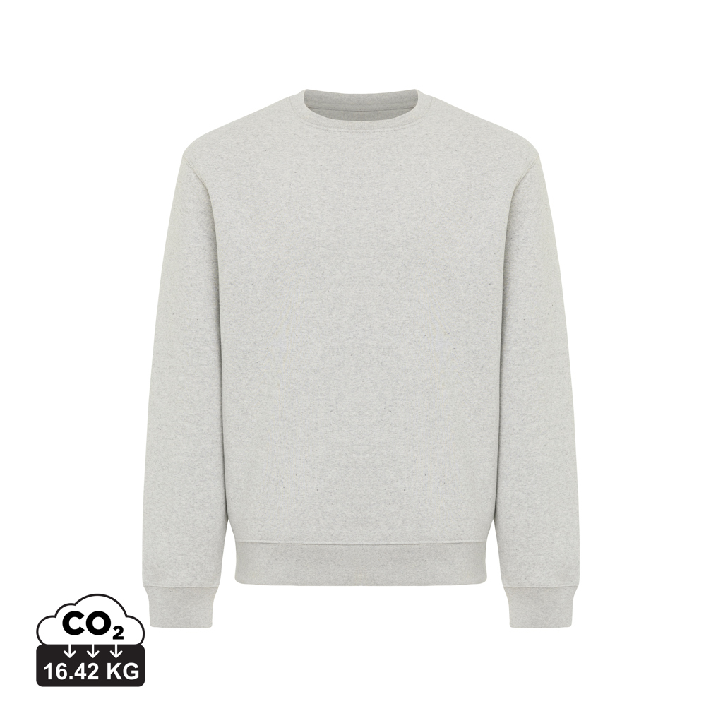 Sweat personnalisable mixte en coton bio et recyclé Torla light heather grey